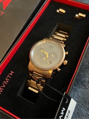 MVMT Bronze Metal with Dark Grey Chronograph Dial & Date | LIKE NEW IN BOX!
